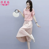 Комплект для матери для отдыха, юбка, летняя модная летняя одежда, из хлопка и льна, в западном стиле