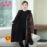 Демисезонная шерстяная модная утепленная куртка для матери, 2020