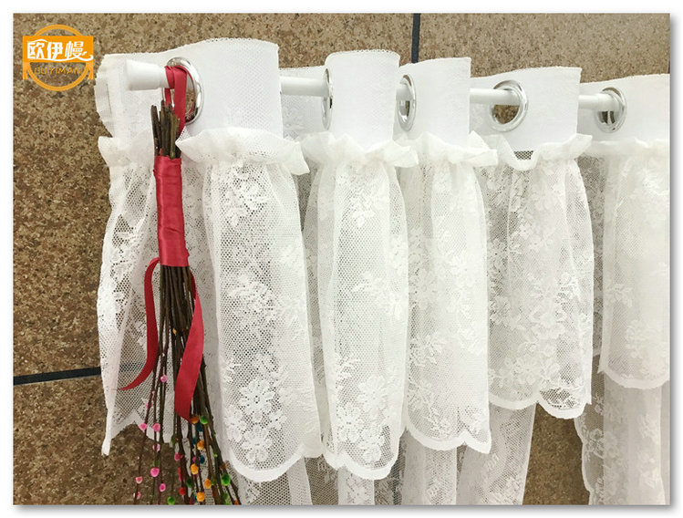 Màn hình ren Hàn Quốc tùy chỉnh thành phẩm Sản phẩm rèm cửa mục vụ Mỹ rèm cửa phòng khách ban công phòng ngủ mặc cực đặc biệt - Phụ kiện rèm cửa dây cột rèm cửa