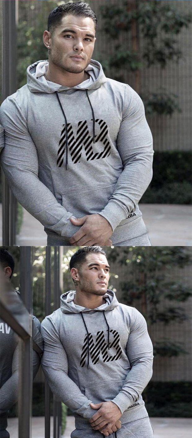 Áo len nam hoodie mùa thu và mùa đông mẫu áo khoác thủy thủ thể thao giản dị dài tay bộ đầu thanh niên tập thể dục màu đỏ với cùng một đoạn áo thun nam tay dài cổ bẻ