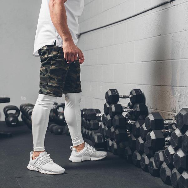Cơ bắp captain america thể thao ngụy trang quần short nam anh tập thể dục chạy xu hướng casual loose tự canh 5 năm quần quần thể thao