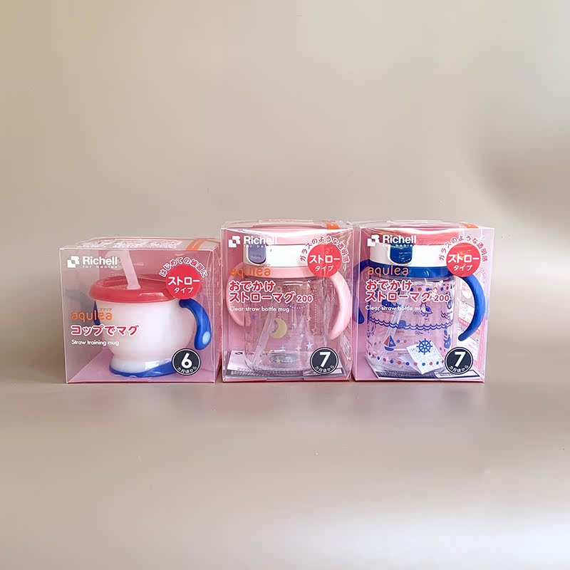 Ricell Liturier Straw Cup Training Type With Handle Child Baby Straw Cup 150ml