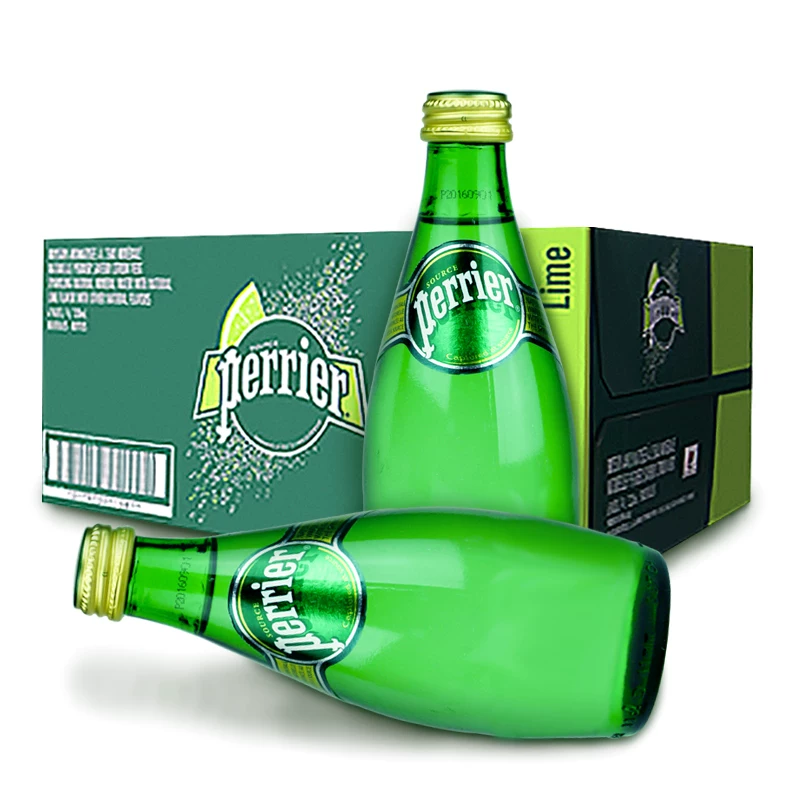 Французская импортированная Perrier Paris вода оригинальный лимон лайм вкус 330мл 12 бутылок газированной воды напиток