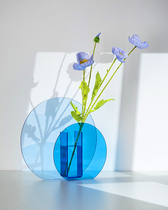 Nordic ins acrylic vase Simple art vase Bed and breakfast model room living room decoration desktop decoration
