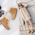 Giày cao gót nữ GOTOUGG mẫu giày nữ cộng với giày nhung cotton mùa thu và mùa đông lông cừu một đôi giày tuyết got®ugg