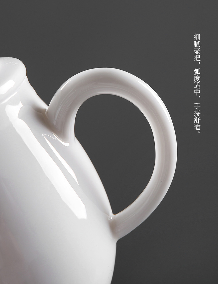 Travel the whole white porcelain tea set suit portable package crack a pot of contracted household teapot tea tray was fourth outdoors