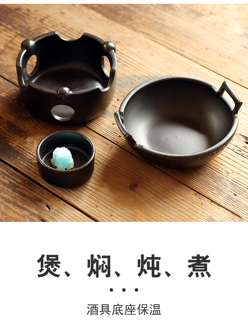 Dry pot pot of household ceramics tableware suite hotel hotel restaurant dedicated flame furnace solid alcohol small hot pot dish