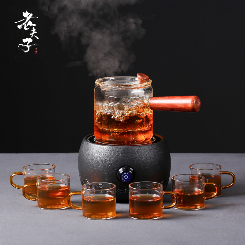 Flowers glass teapot fruit tea tea sets tea cup boiling tea pu - erh tea, black tea household electric TaoLu