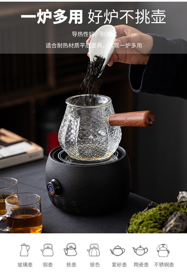 Flowers glass teapot fruit tea tea sets tea cup boiling tea pu - erh tea, black tea household electric TaoLu