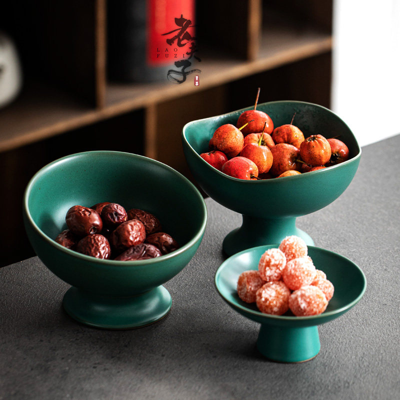 Creative Nordic High Foot Tea Dot Fruit Dish Saucer Snack Dessert Table Swing Piece Modern Living Room Ktv Bar Home