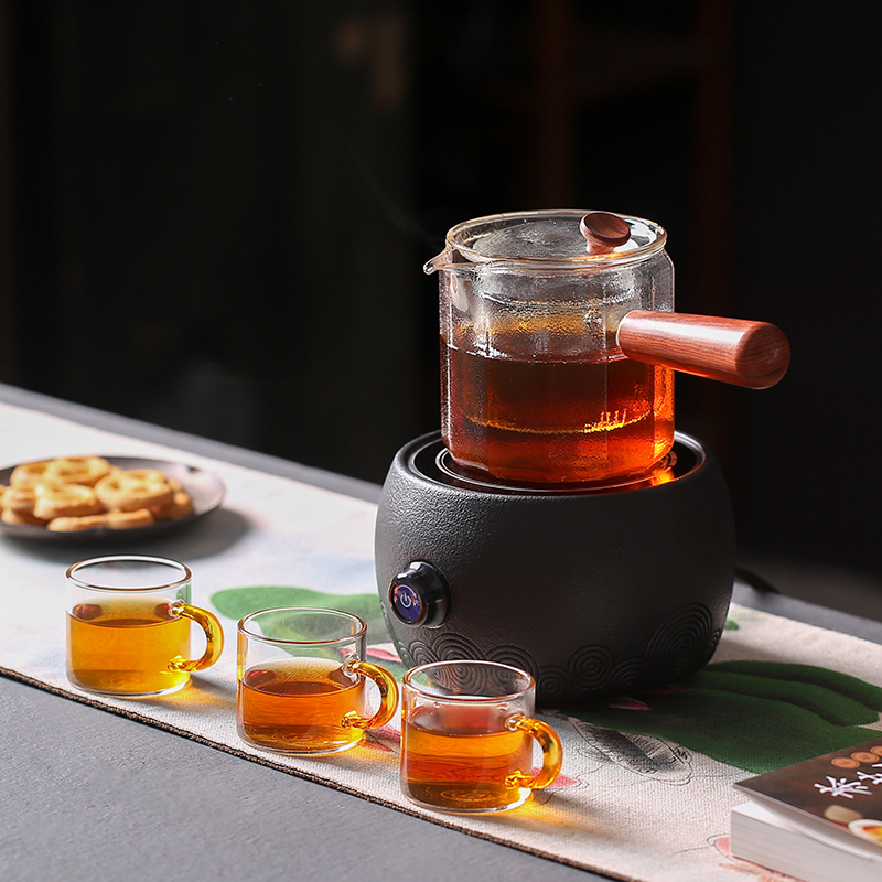 Flowers glass teapot fruit tea tea sets tea cup boiling tea pu - erh tea, black tea household electric TaoLu