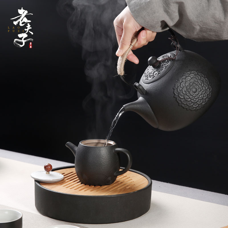 The professor lava rock - health ceramic POTS flame burn boiled electric teapot TaoLu suit ceramic pot to boil tea