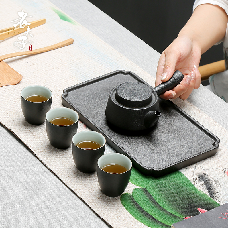 Japanese kung fu tea set ceramic office do small tea tray tea teapot teacup suit household gifts custom