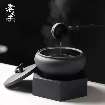 Old master tea cooker ceramic black crystal stove set home Tea stove black tea Pu'er warm tea kung fu bubble teapot