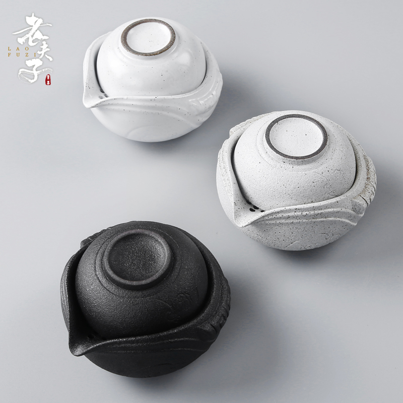 The professor coarse pottery cup to crack a pot of a personal portable office kung fu tea teapot teacup