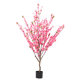 Simulated Peach Blossom Tree Indoor Living Room Decoration Large Potted Green Plant Artificial Flower Floor-Standing Cherry Blossom Plant Plastic Large Potted Plant
