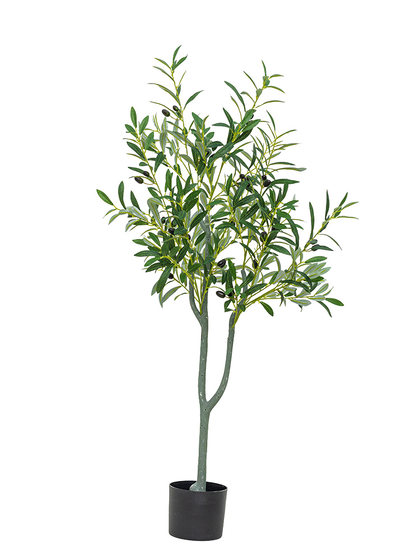 Nordic Artificial Green Plant Olive Tree Indoor Living Room Floor-Standing Bonsai Clothing Store Window Decoration Landscaping Large Fake Green Plant
