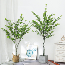 Fake Tree Nordic Wind Emulation Green Plant Swing Piece Japan Hanging Bell Plant Decoration Horse Intoxicate Wood Indoor Living Room Floor Potted Plant