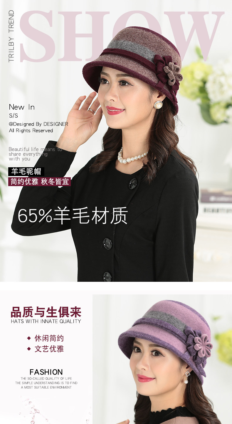 Chapeau pour femme en Melange de laine - Ref 3234094 Image 6