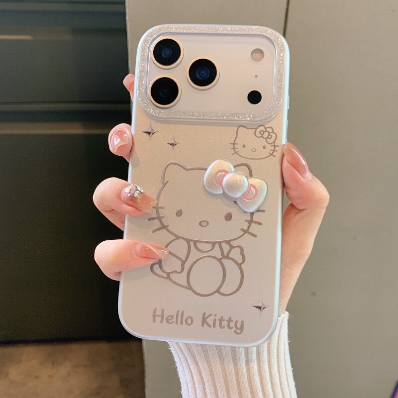 Suitable for Apple 17Promax Mobile Phone Case, New 2026 Cute Cartoon Silver Cat Iphone16Promax6 Simple All-Inclusive 15Pro Niche High-End Feel 14 Super Nice Unique Shell for Women