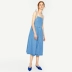 UR2018 mùa thu mới của phụ nữ đơn giản giản dị sling tied knot denim dress WG22SBNE2000