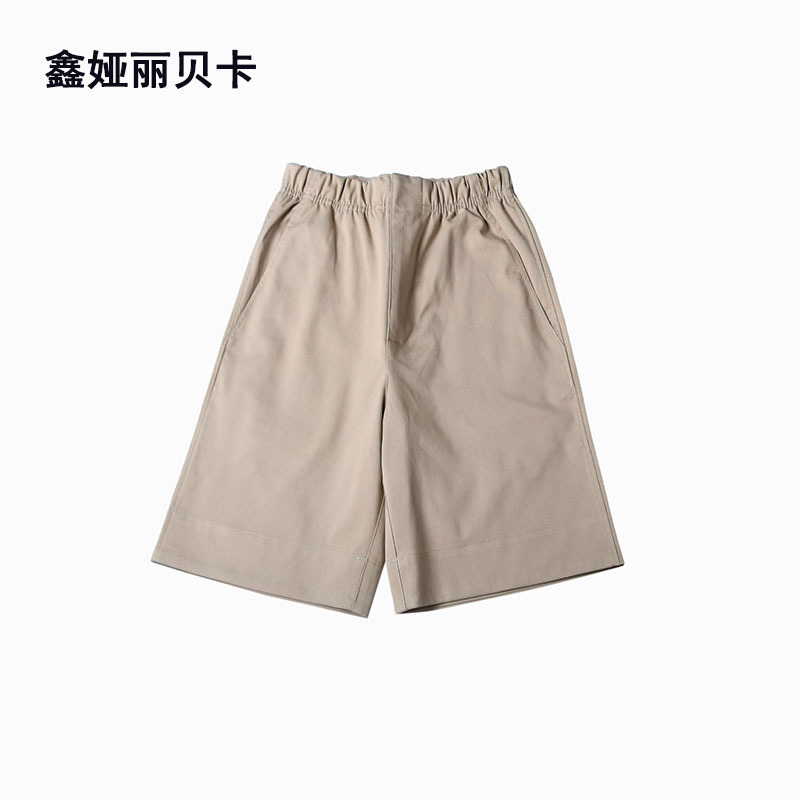Summer New Model Xinya Rebecca 24062 High-Waisted Cotton Shorts, Slimming Wide-Leg Shorts, Rebecca Women's Pants