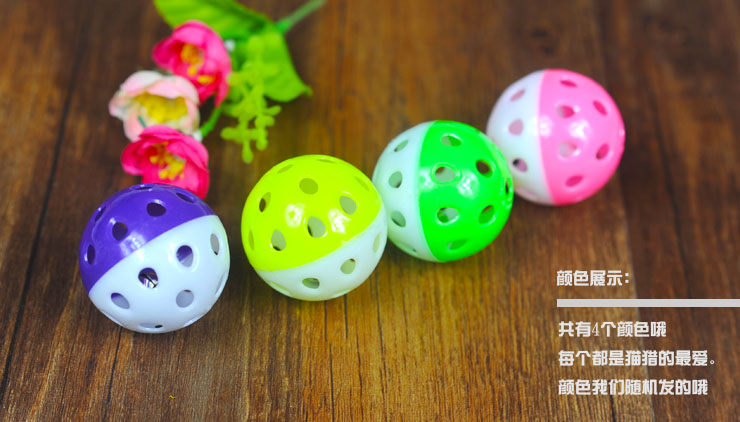 Tại chỗ hollow cat dog chuông bóng Pet vui mèo Teddy dog ​​âm thanh đồ chơi cat dog Nhựa bóng đồ chơi cho chó to