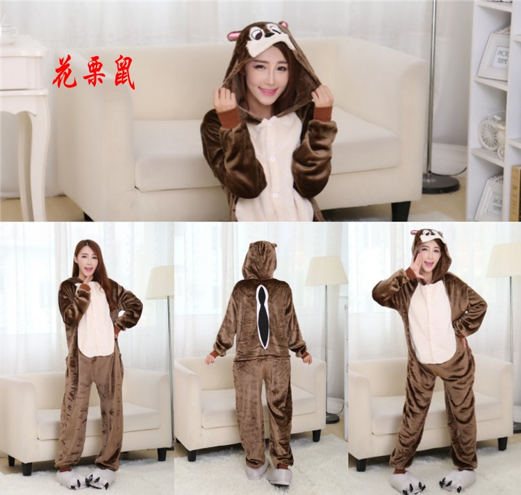 Mùa thu dày cộng với kích thước dễ thương cặp đôi người lớn phim hoạt hình động vật hổ vàng một bộ đồ ngủ nam và nữ dịch vụ nhà mùa đông bộ đồ đôi cho các cặp vợ chồng