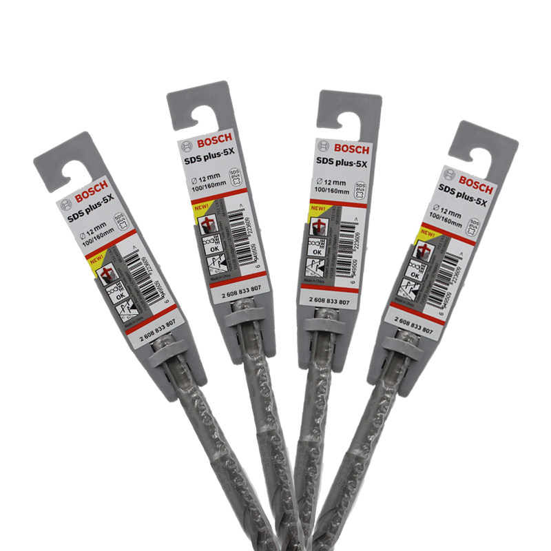 Bosch round handle four pit 5 series impact drill 12*100*160mm four-edged rotary hammer drill bit to drill reinforced concrete