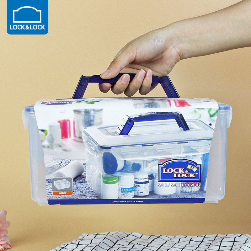 Lebuckle Music Buckle Handheld Refreshing Box Food Seal Box Plastic Case Home Medicine Case Medicine Containing Box Multilayer