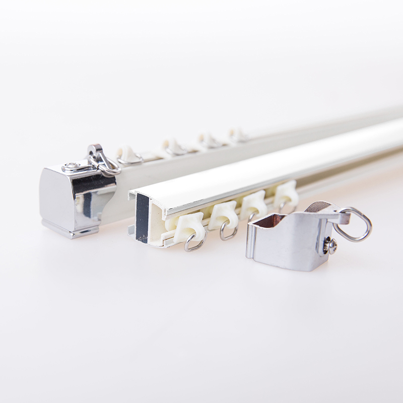 (Ezhe)Curtain track thickened aluminum alloy silent simple curtain L-shaped balcony U-shaped track bracket accessories