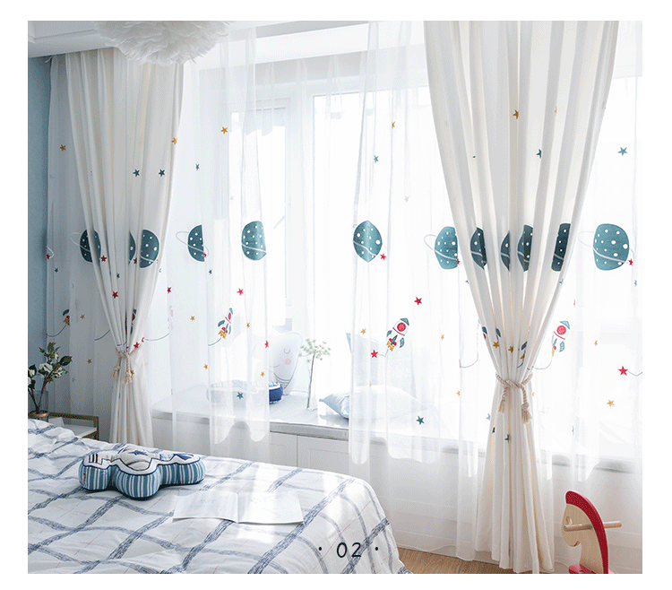 Rèm cửa 2019 mới hoạt hình đầy đủ màn tùy chỉnh rèm cửa trẻ em để mặc rèm cửa phòng ngủ bé trai đã hoàn thành cửa sổ vải bóng râm - Phụ kiện rèm cửa khung rèm phòng thay đồ