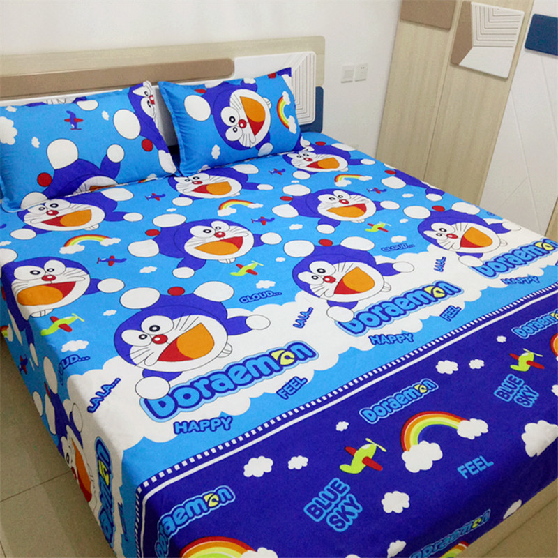 Phim hoạt hình chăn chăn không bông chà nhám hello kitty giường đơn giường đôi giường đơn drap giường mát lạnh