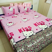 Phim hoạt hình chăn chăn không bông chà nhám hello kitty giường đơn giường đôi giường đơn