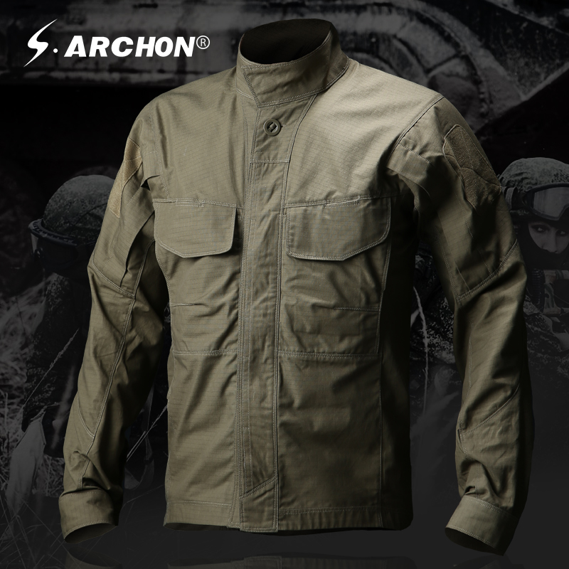 Spring and autumn archon long-sleeved outdoor tactical shirt men's commuter special war army fans multi-function pocket army shirt