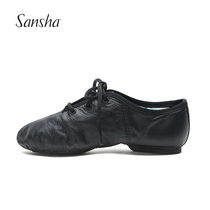 Sansha French Jazz Chaussures en cuir Soft Soft Soft Solid Dance Chaussures avec des chaussures de yoga Dance Chaussures