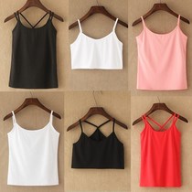 Large size close-fitting base shirt sexy top thin belt nightclub small camisole womens short summer clothes off the belt