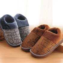 Season warm hair pregnant womens shoes womens new winter mens cotton slippers large size with heel winter womens bag