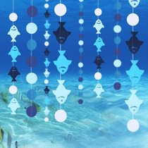 Kindergarten summer environment area partition hanging decoration Ocean style blue theme layout material creative pendant