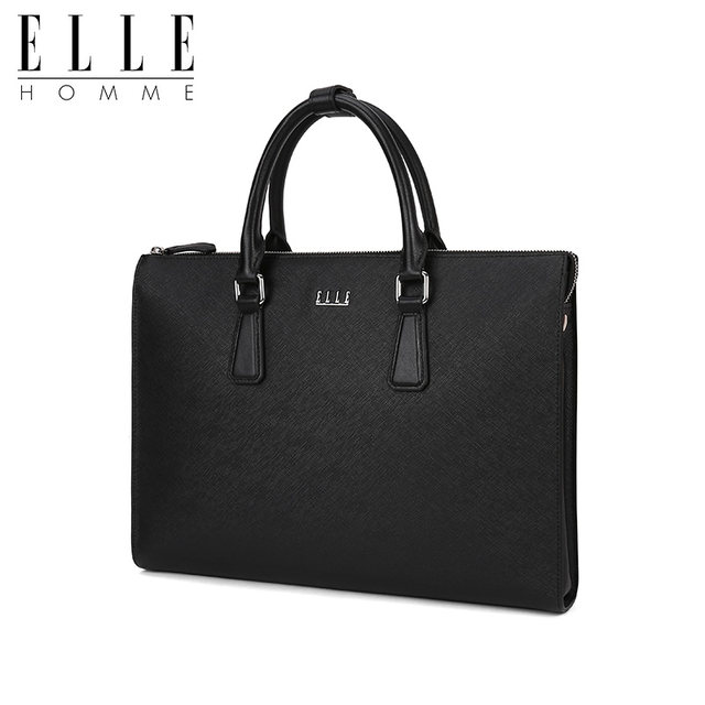 ELLEHOMME ຖົງຜູ້ຊາຍຄລາສສິກ handbag ງ່າຍດາຍທຸລະກິດຕາມລວງນອນ briefcase ຜູ້ຊາຍ cowhide ຖົງຄອມພິວເຕີຄວາມຈຸຂະຫນາດໃຫຍ່