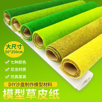 diy building sand tray model scene landscape making material hand run big turf paper nylon lawn meadow grass powder