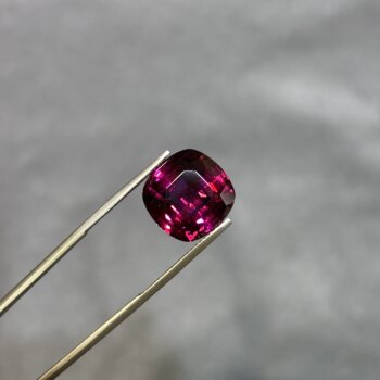 Natural square red spessartite garnet cushion-shaped loose stone