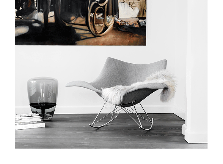 Nội thất sáng tạo thiết kế nội thất bập bênh ghế bành / ghế xích đu cá hồi sofa đơn