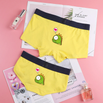 Couple underwear cotton low waist love small dinosaur cartoon male flat angle female Triangle U convex simple sexy suit