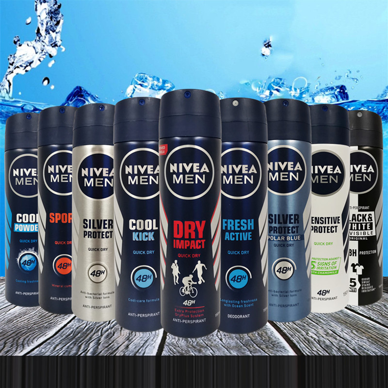 Nivea Overseas Version Antiperspirant Spray, Underarm Long-Lasting Refreshing Deodorant Roll-On Liquid to Remove Sweat and Odor