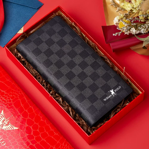 Длинный ультратонкий вместительный и большой бумажник, из натуральной кожи