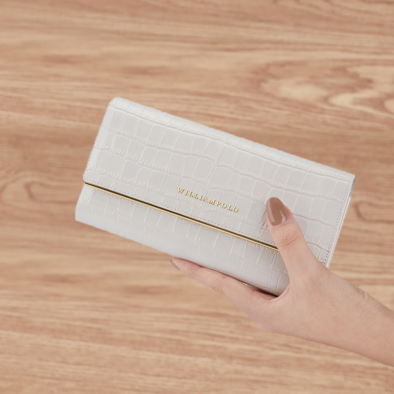 Emperor Paul Wallet Women's Long Style 2026 New Crocodile Pattern Handbag Ladies' Wallet High-End Genuine Leather Card Holder Wallet Emperor Paul Wallet Women's Long Style 2026 New Crocodile Pattern Handbag Ladies' Wallet High-End Genuine Leather Card Holder Wallet