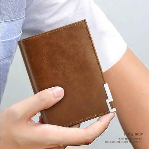 Бумажник, короткий картхолдер для водительских прав, орган, из натуральной кожи