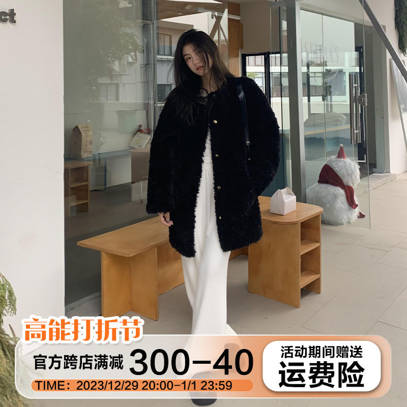 Orange Tree in Where to Han Temperament Teddy Gross Fur Coat Female Autumn Winter Advanced Senses Loose Thickened Warm Coat-Taobao