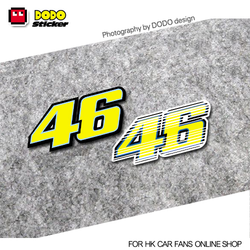 Tide Mansion Racer Rossi No. 46 decorative reflective waterproof car stickers motorcycle helmet exterior stickers decals